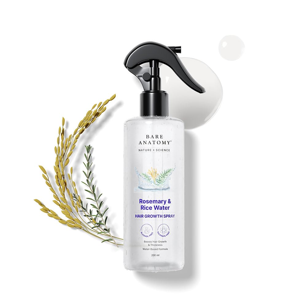 Rosemary & Rice Water Hair Growth Spray For Fuller Thicker Hair