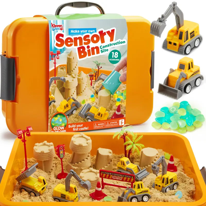 Klever Kits Construction Sensory Bin for Toddlers