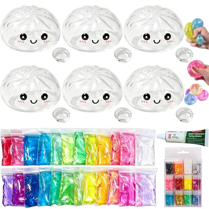 DIY Crystal Sand Steamed Bun Squeeze Toy Kit