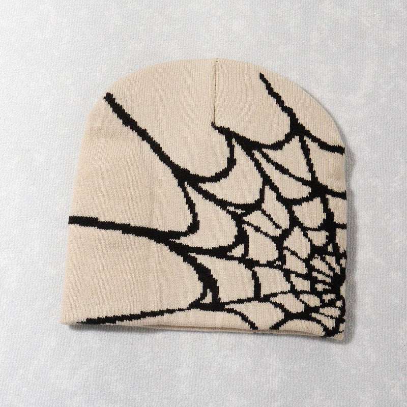 Y2K Gothic Spider Web Jacquard Knitted Beanie | Buy 1 Get 1 Free