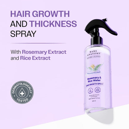 Rosemary & Rice Water Hair Growth Spray For Fuller Thicker Hair