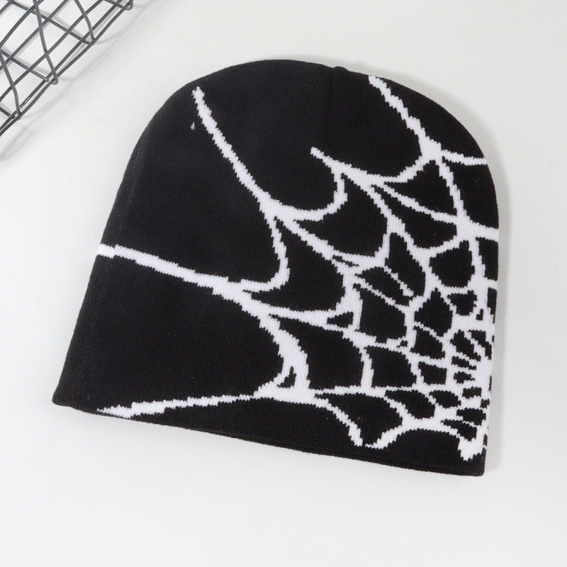 Y2K Gothic Spider Web Jacquard Knitted Beanie | Buy 1 Get 1 Free