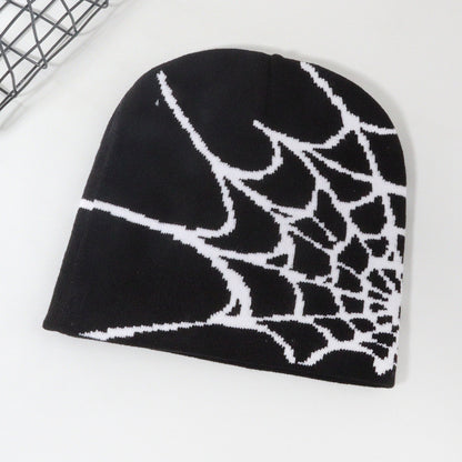 Y2K Gothic Spider Web Jacquard Knitted Beanie | Buy 1 Get 1 Free