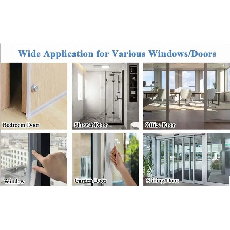 Transparent Self-Adhesive Silicone Weather Stripping Door Bottom & Window Seal Strip | Buy 1 Get 1 Free