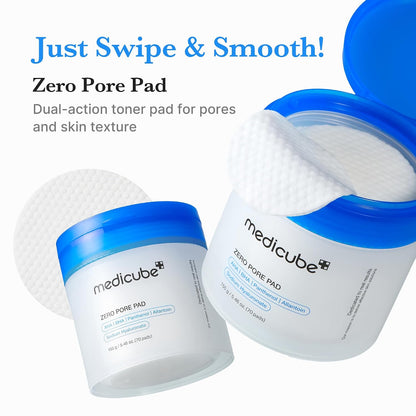 AHA BHA Zero Pore Pads Dual-Textured Exfoliating Toner Pads