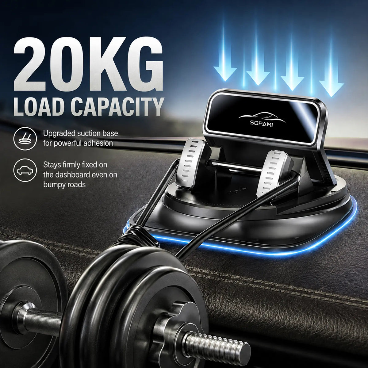 360° Rotating Dashboard Car Phone Mount Holder