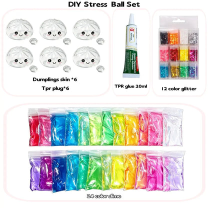 DIY Crystal Sand Steamed Bun Squeeze Toy Kit