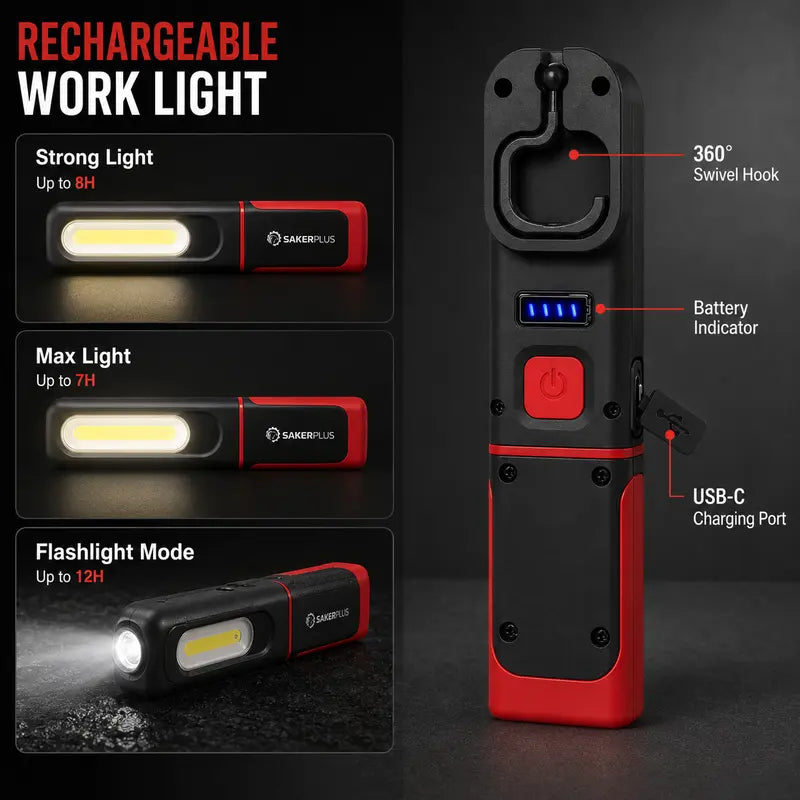 Ultimate Hands-Free Rechargeable LED Work Light