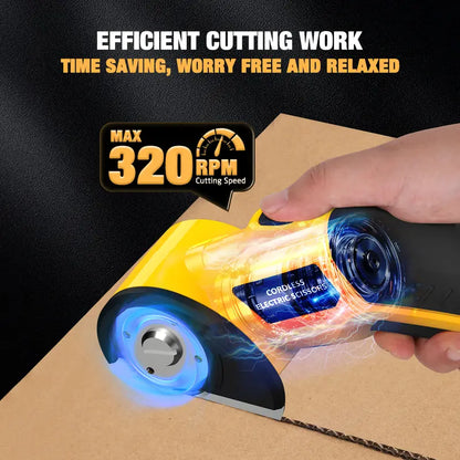 WELLMALL Zeleki 4V Cordless Electric Scissors - Rechargeable Heavy Duty Tool with Auto-Lock Safety