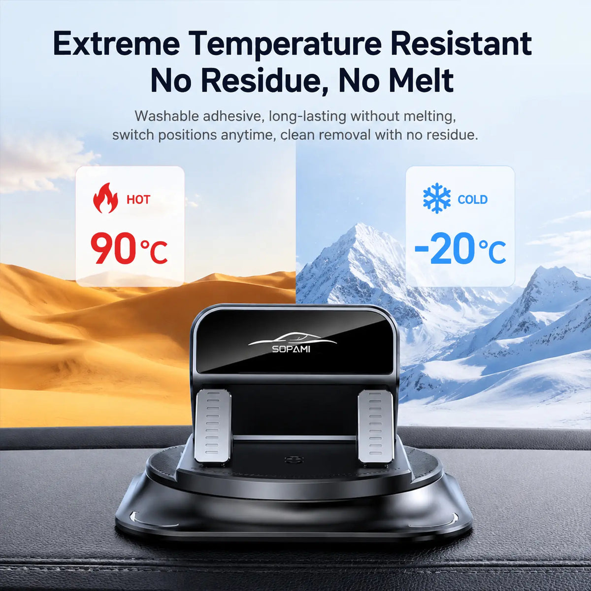 360° Rotating Dashboard Car Phone Mount Holder