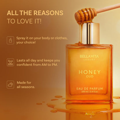 Luxury Honey Oud Eau De Parfum Long-Lasting Fragrance