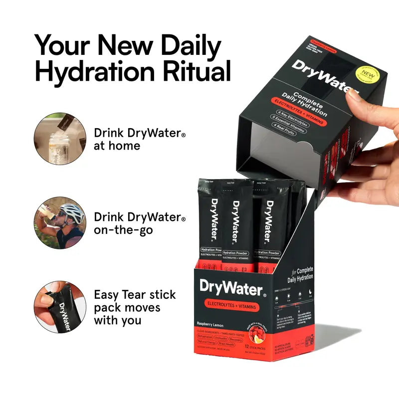 DryWater 12ct Daily Hydration Powder Packets | Buy 1 Get 1 Free