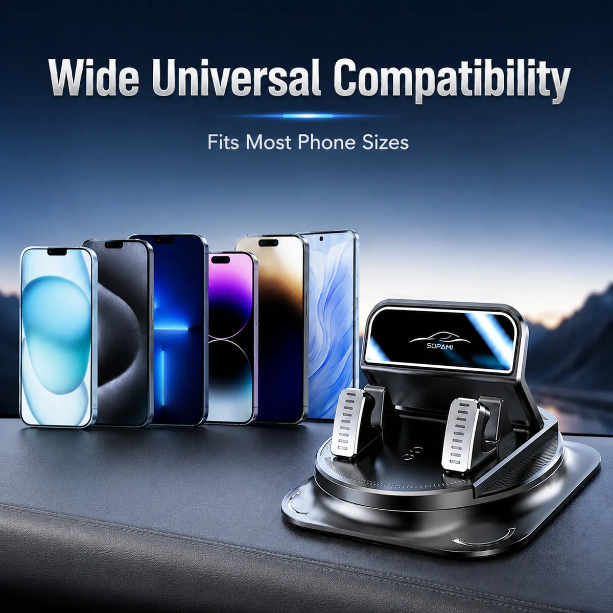 360° Rotating Dashboard Car Phone Mount Holder