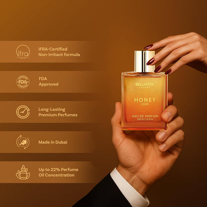 Luxury Honey Oud Eau De Parfum Long-Lasting Fragrance
