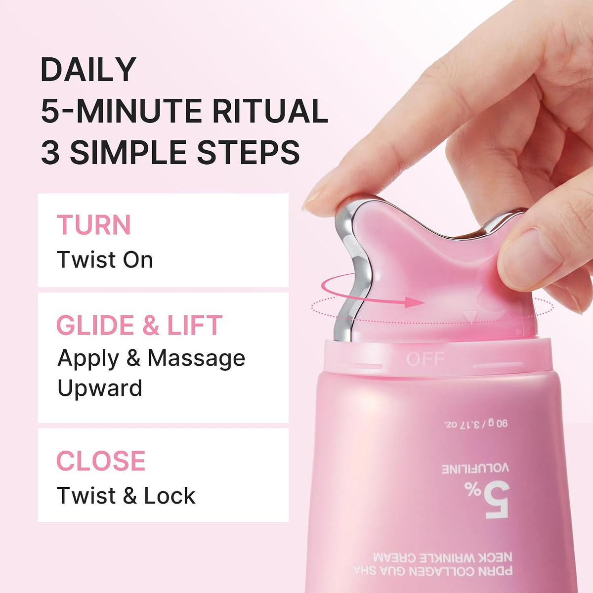 PDRN Collagen Gua Sha Neck Wrinkle Cream Firming & Lifting Treatment