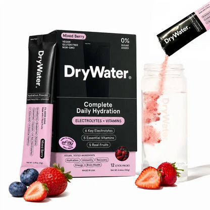 DryWater 12ct Daily Hydration Powder Packets | Buy 1 Get 1 Free