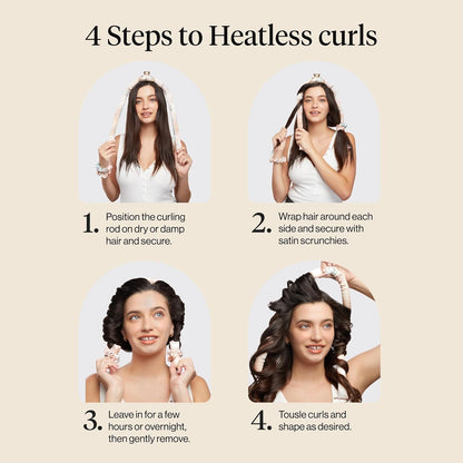Kitsch Satin Heatless Curling Set - Heatless Hair Curler To Sleep In | Buy 1 Get 1 Free