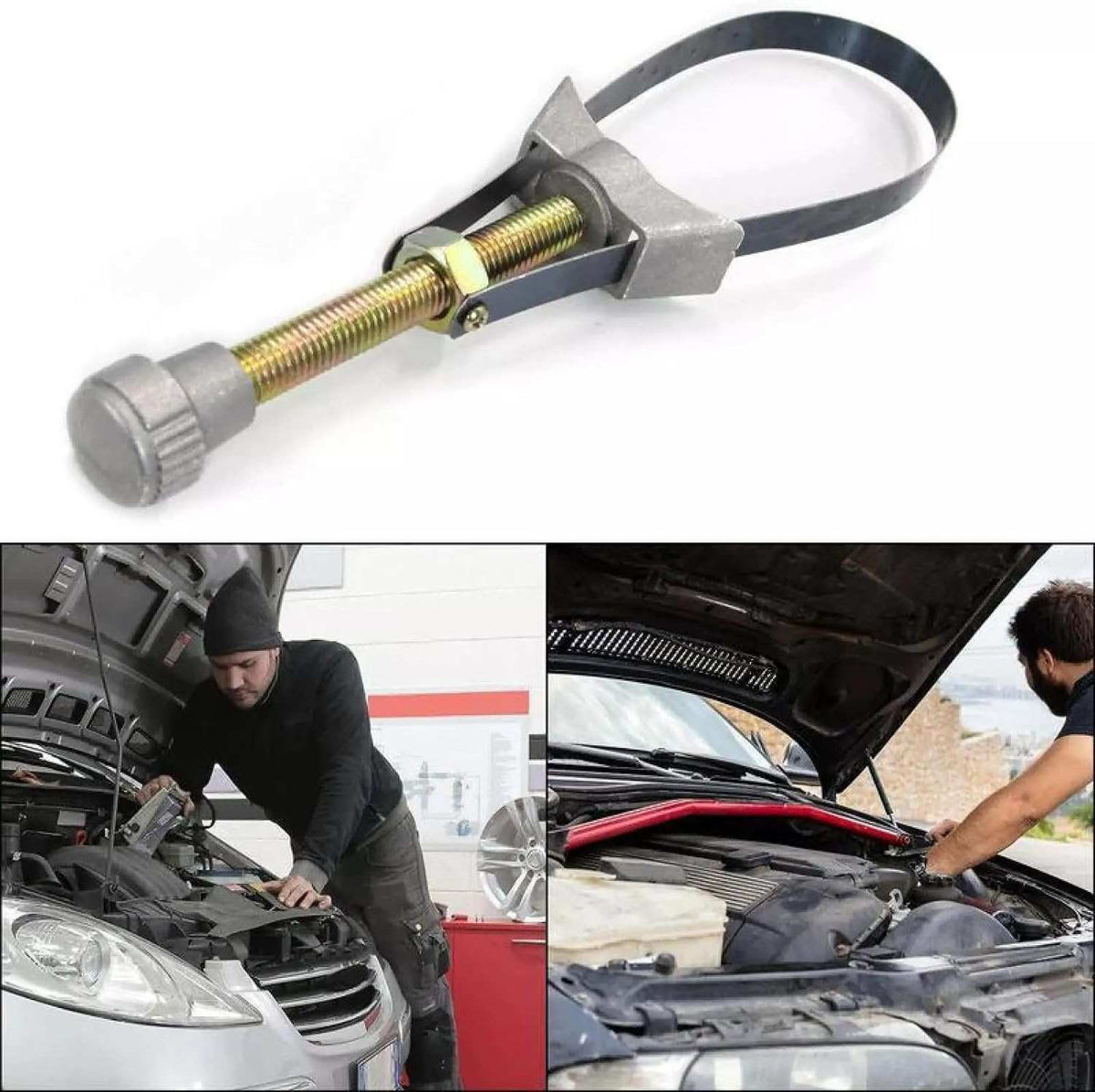 Adjustable Diameter Auto Oil Filter Removal Strap Wrench | Buy 1 Get 1 Free