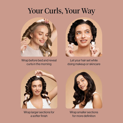 Kitsch Satin Heatless Curling Set - Heatless Hair Curler To Sleep In | Buy 1 Get 1 Free