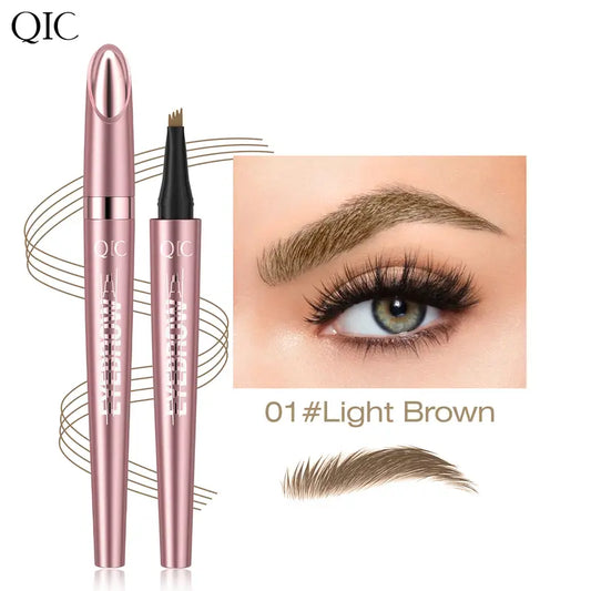 4-Tip Microblading Eyebrow Pen for Natural Hair-Like Strokes