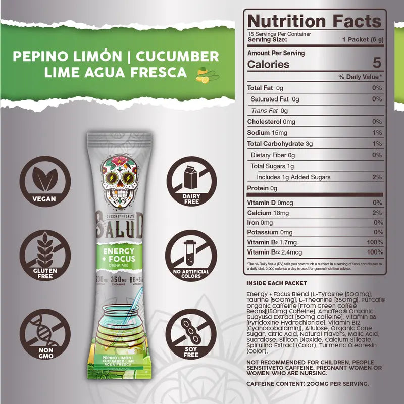 Salud 2-in-1 [Energy + Focus] Clean Energy Drink