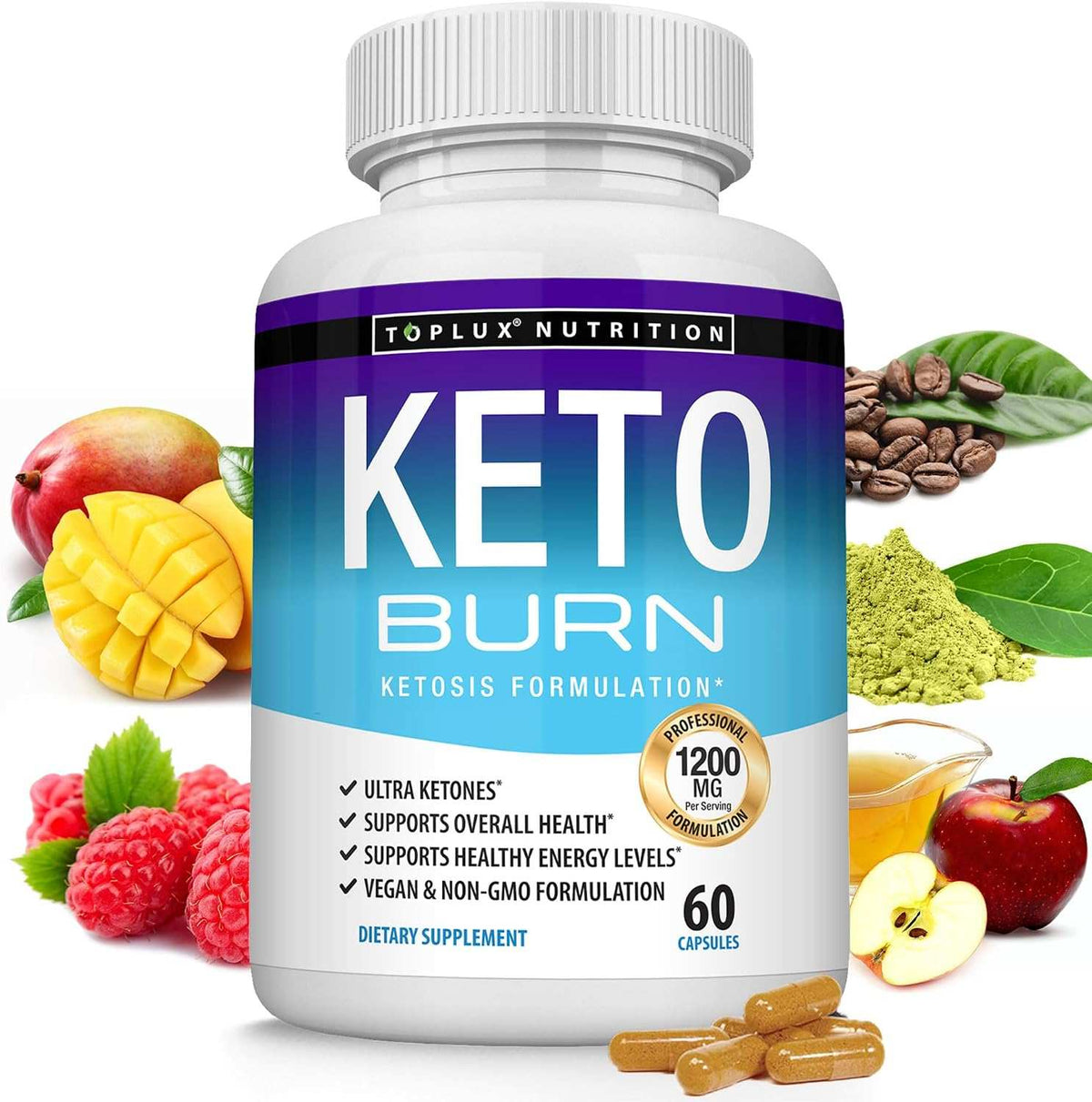 1200mg Ultra Keto Burn Capsules for Rapid Ketosis & Sustained Clean Energy | Buy 1 Get 1 Free