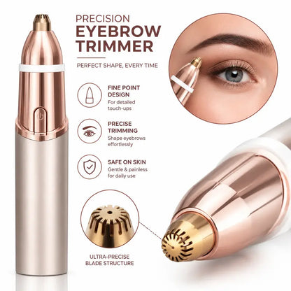 2-in-1 Electric Facial Hair Remover & Precision Eyebrow Trimmer | Buy 1 Get 1 Free
