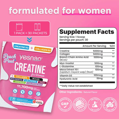 All-in-One Women’s Creatine & Collagen Drink Mix for Lean Muscle & Curves