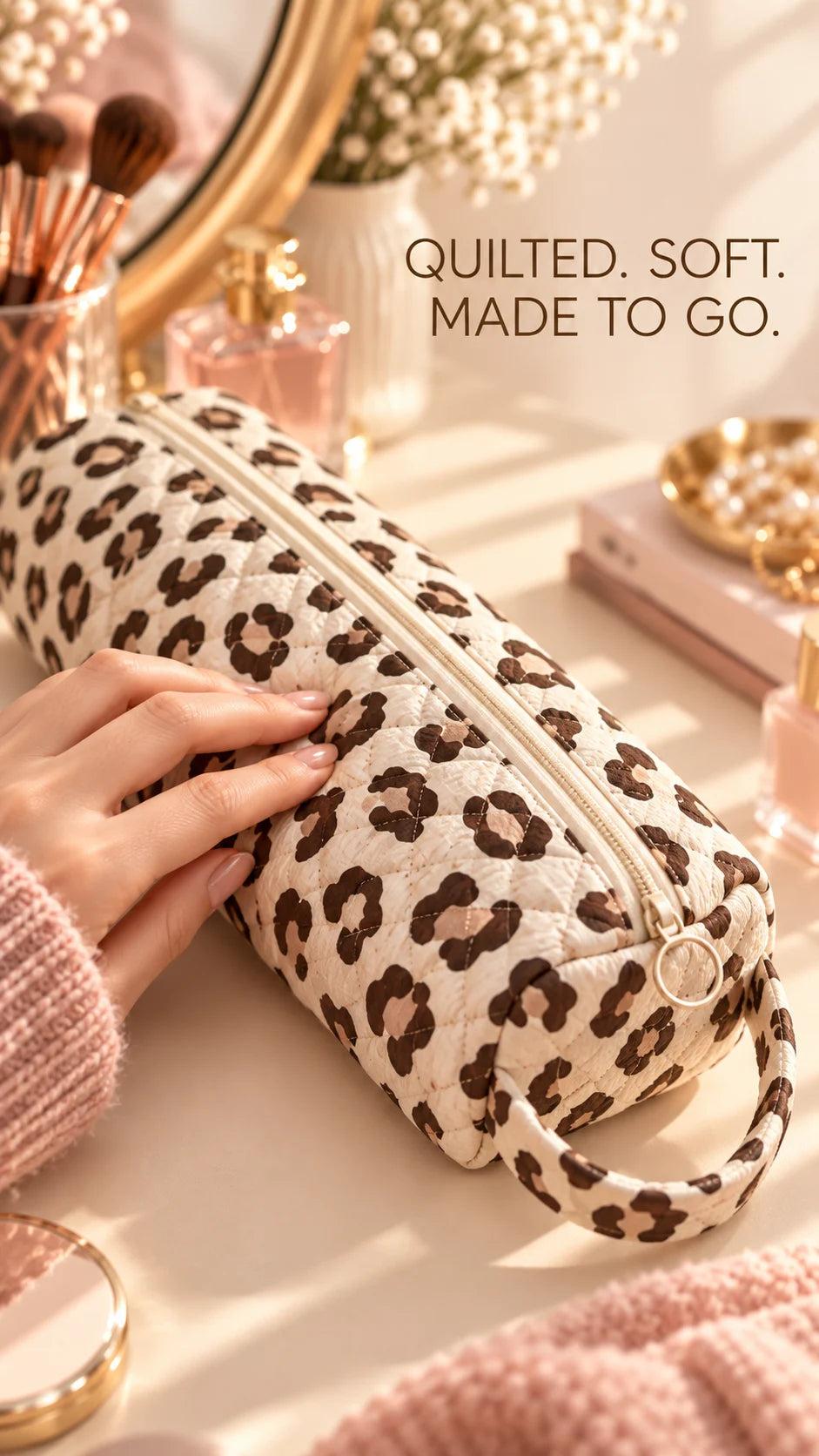 Quilted Multi-Purpose Storage Bag - Portable Cosmetic & Toiletry Organizer | Buy 1 Get 1 Free