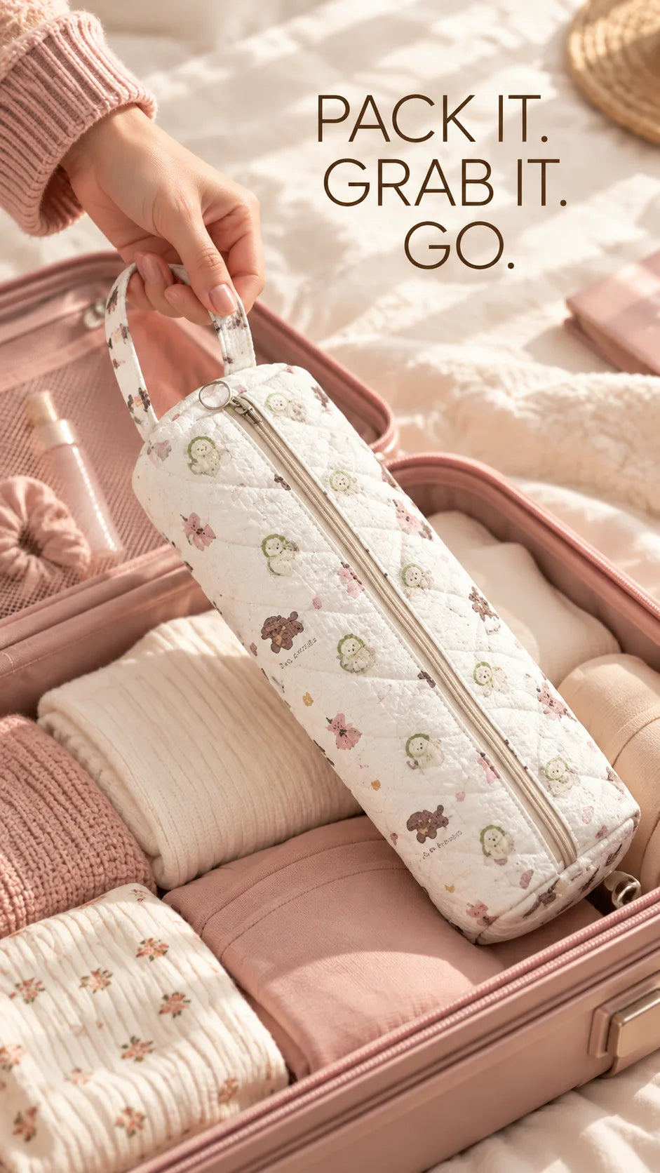 Quilted Multi-Purpose Storage Bag - Portable Cosmetic & Toiletry Organizer | Buy 1 Get 1 Free