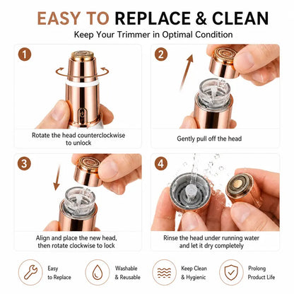 2-in-1 Electric Facial Hair Remover & Precision Eyebrow Trimmer | Buy 1 Get 1 Free