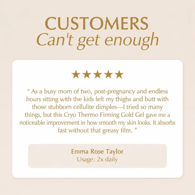 Cryo Thermo Firming Gold Gel - Instant Body Sculpting & Cellulite Tightening