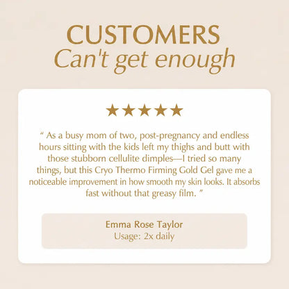 Cryo Thermo Firming Gold Gel - Instant Body Sculpting & Cellulite Tightening