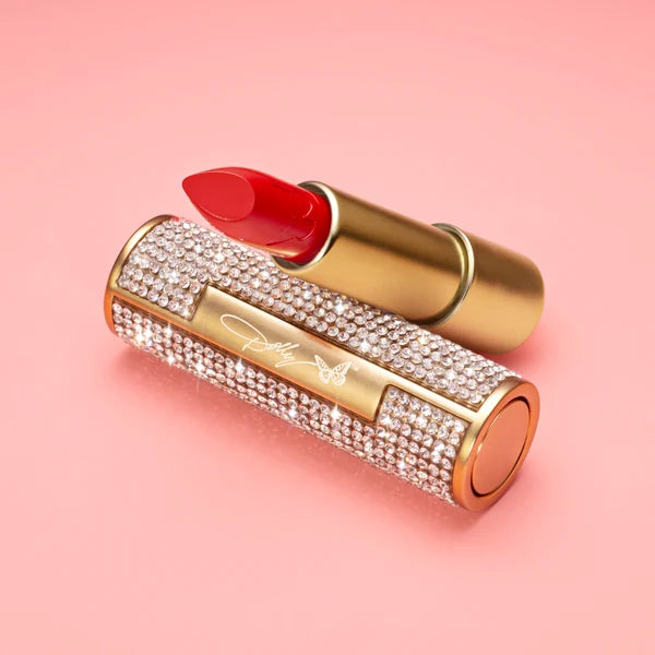 Ultra-Hydrating Satin Red Lipstick with Rhinestone Case | Buy 1 Get 1 Free
