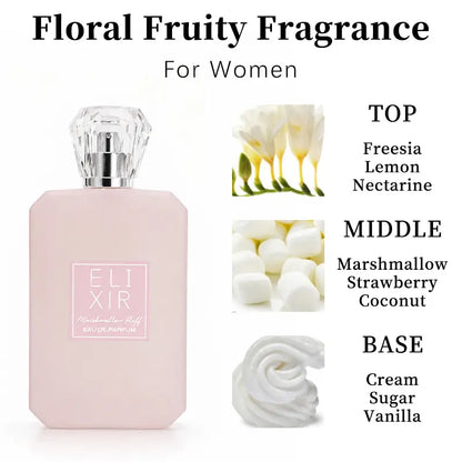 Sweet Marshmallow Eau De Parfum - Warm Vanilla & Strawberry Gourmet Fragrance Spray | Buy 1 Get 1 Free