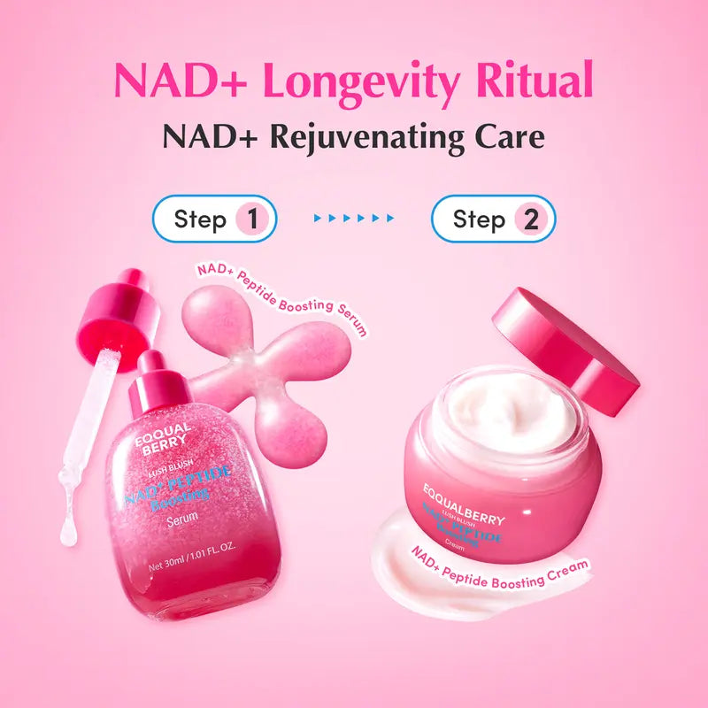 Instant Glass Skin Glow: NAD+ Peptide Boosting Duo