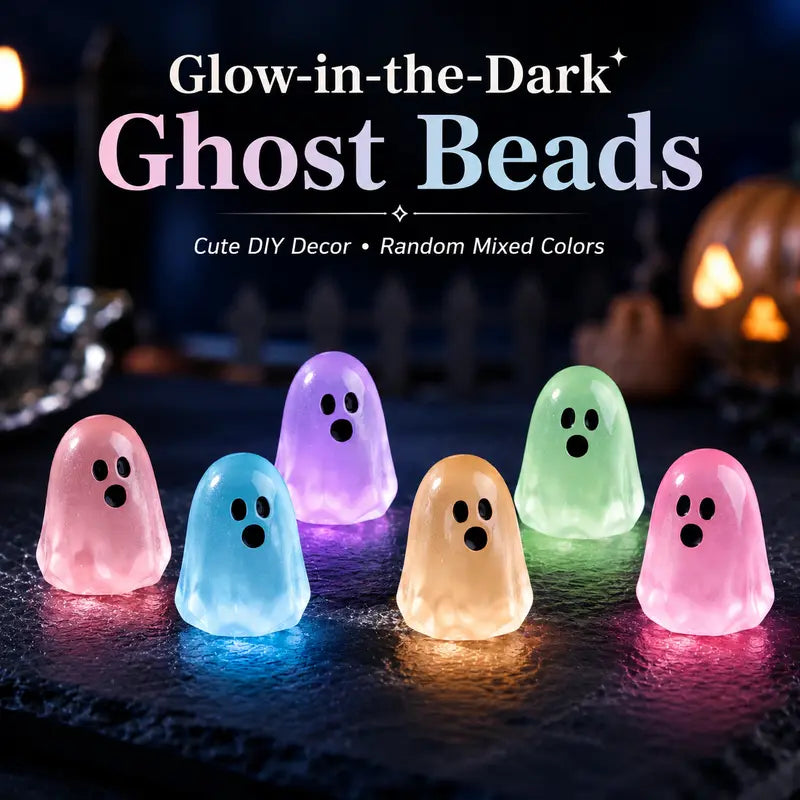 Glow-in-the-Dark Mini Resin Ghost Beads | Buy 1 Get 1 Free