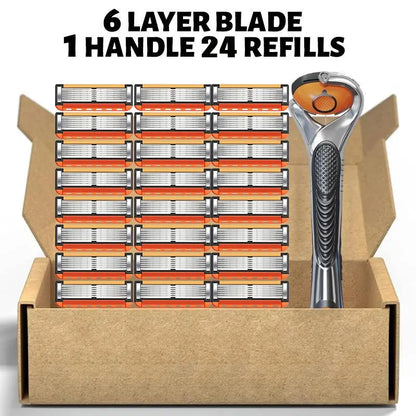 Ultra-Smooth Precision Razor Set with Multi-Blade Refill Pack