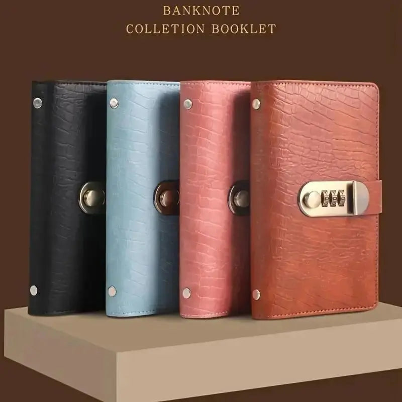 100-Pocket Currency Album Binder with 3-Digit Combination Lock | Buy 1 Get 1 Free