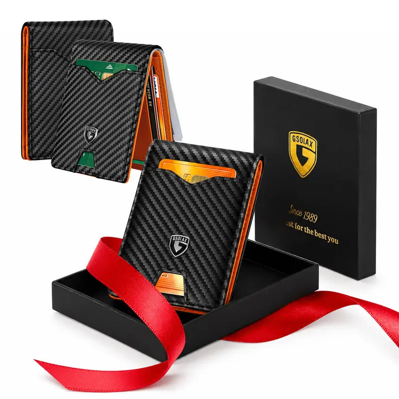 Ultra-Slim RFID Blocking Carbon Fiber Bifold Wallet