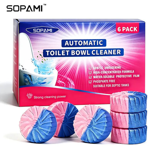 Automatic Toilet Bowl Cleaner Tablets – Deep Stain Removal & Instant Deodorizing