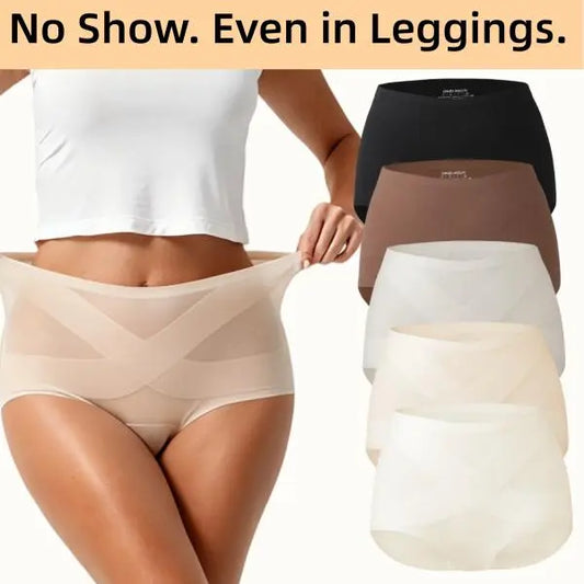 Seamless High Waist Panties: Buttery Soft Tummy Full Coverage