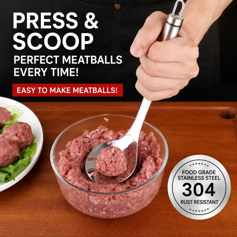 Stainless Steel Meatball Maker – Perfect Round, No Messy Hands. | Buy 1 Get 1 Free