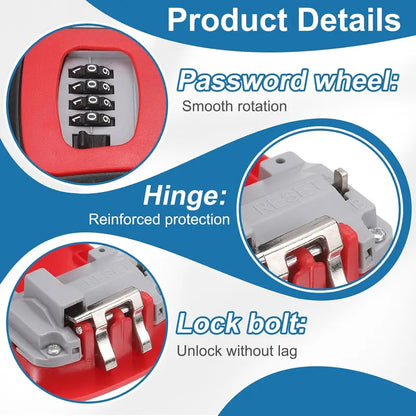 Ultra-Secure Weatherproof Wall Mount Key Lockbox for Effortless Keyless Entry | Buy 1 Get 1 Free