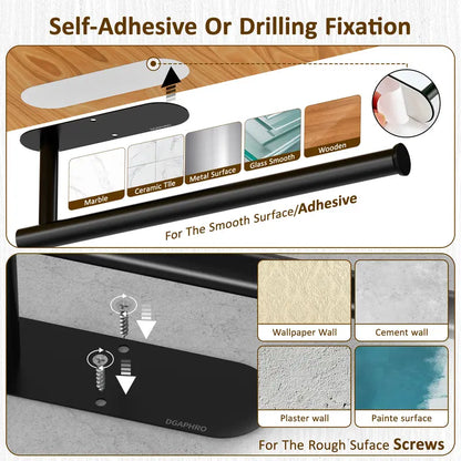 No-Drill Under-Cabinet Stainless Steel Paper Towel Holder for Instant Space-Saving