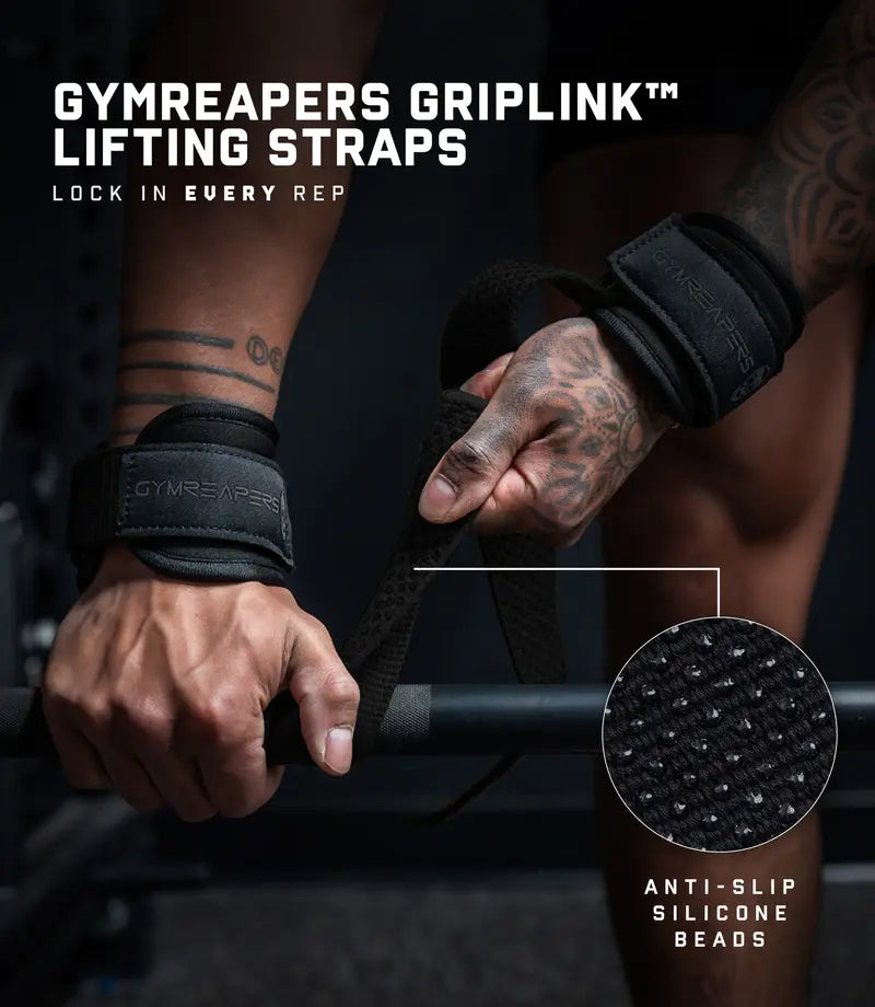 Pro Grip Lifting Straps with Neoprene Wrist Support for Heavy Pulls
