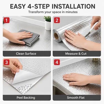 Oil-Proof Self-Adhesive Aluminum Foil Kitchen Backsplash Sticker | Buy 1 Get 1 Free