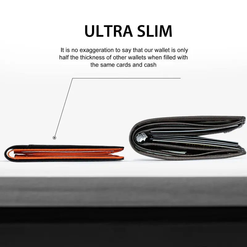 Ultra-Slim RFID Blocking Carbon Fiber Bifold Wallet
