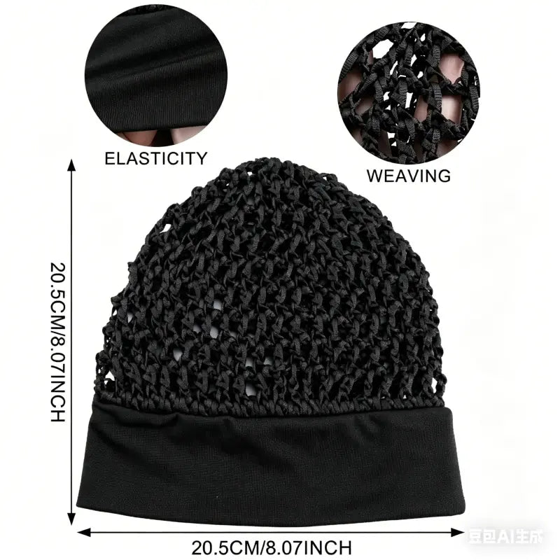 Stretchy Wide-Edge Mesh Hair Net Bonnet for Friction-Free Sleep | 2 Pack per Set