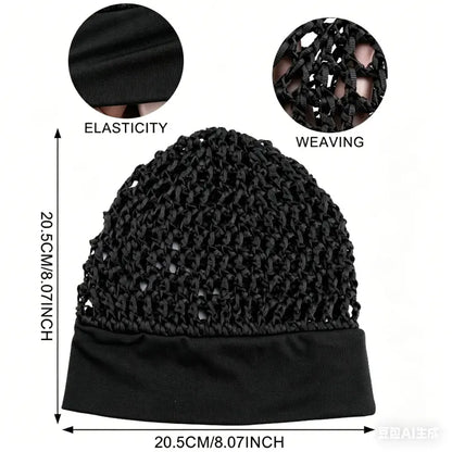 Stretchy Wide-Edge Mesh Hair Net Bonnet for Friction-Free Sleep | 2 Pack per Set